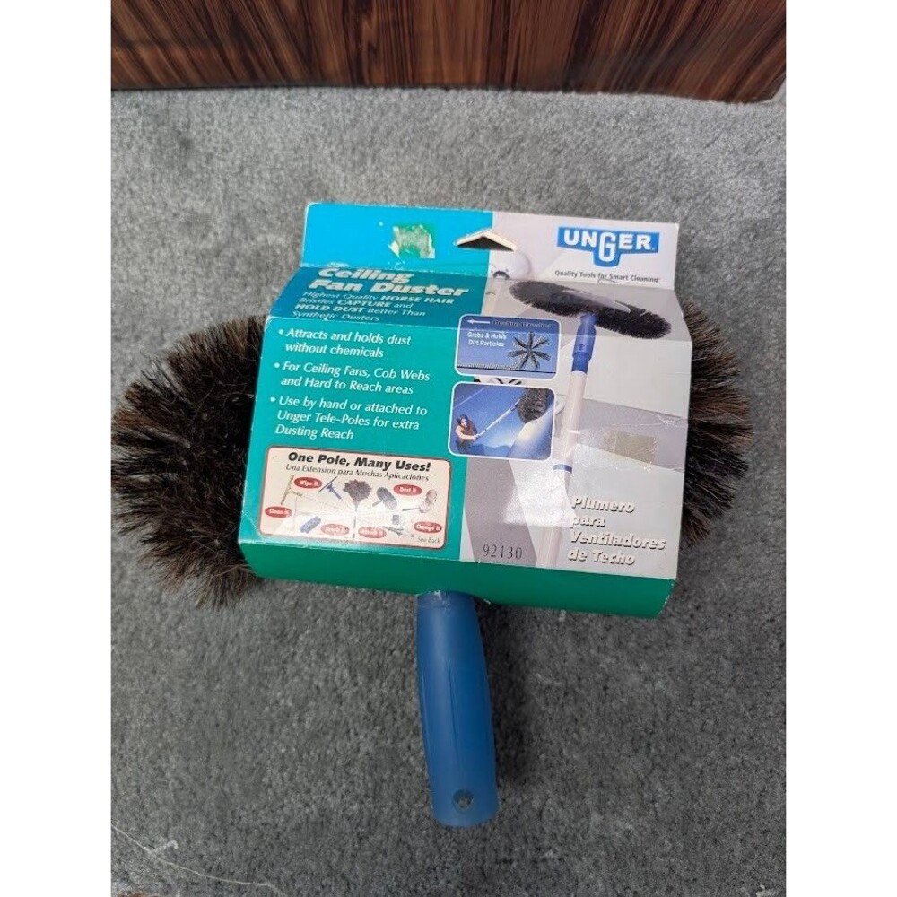 Unger Ceiling Fan Duster Horse Hair Bristles High Quality Cleaning Tool